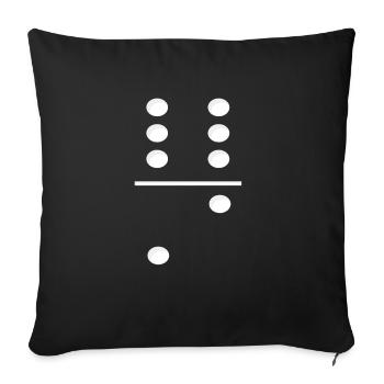 Domino Game Tile 6-2 - Lustiges Gruppenkostüm - Sofakissenbezug 45 x 45 cm - Schwarz - Vorne