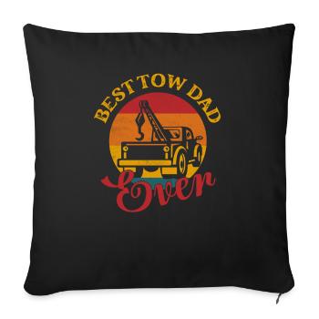 Best Tow Dad Ever Tow Truck Driver Trucking - Sofakissenbezug 45 x 45 cm - Schwarz - Vorne