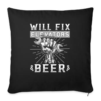 Elevator Inspector - Elevator Mechanic - Sofa pillowcase 17,3'' x 17,3'' (45 x 45 cm) - black - Front