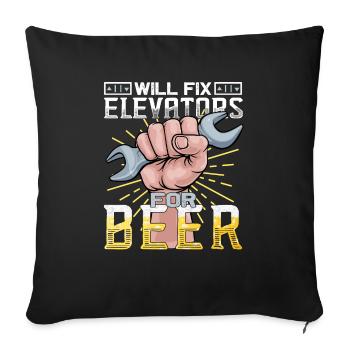 Elevator Inspector - Elevator Mechanic - Sofa pillowcase 17,3'' x 17,3'' (45 x 45 cm) - black - Front