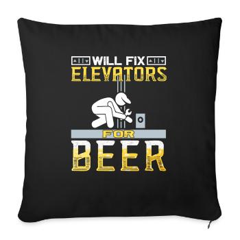 Elevator Inspector - Elevator Mechanic - Sofa pillowcase 17,3'' x 17,3'' (45 x 45 cm) - black - Front