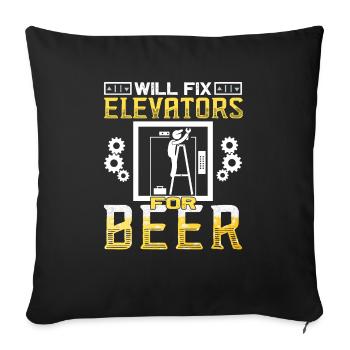Elevator Inspector - Elevator Mechanic - Sofa pillowcase 17,3'' x 17,3'' (45 x 45 cm) - black - Front