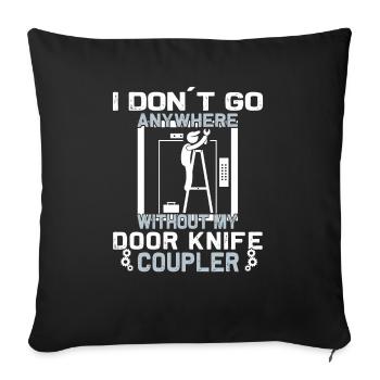 Elevator Inspector - Elevator Mechanic - Sofa pillowcase 17,3'' x 17,3'' (45 x 45 cm) - black - Front