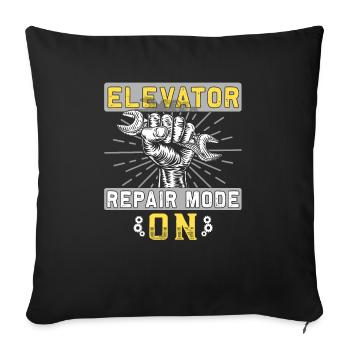 Elevator Inspector - Elevator Mechanic - Sofa pillowcase 17,3'' x 17,3'' (45 x 45 cm) - black - Front