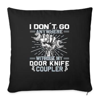 Elevator Inspector - Elevator Mechanic - Sofa pillowcase 17,3'' x 17,3'' (45 x 45 cm) - black - Front