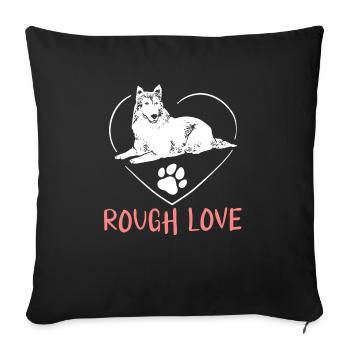 Collie à poil long Collie rugueux Chien - Housse de coussin décorative 45 x 45 cm - noir - Devant