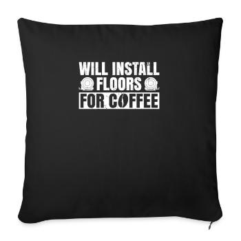 Teppich-installateur-design Für - Sofakissenbezug 45 x 45 cm - Schwarz - Vorne