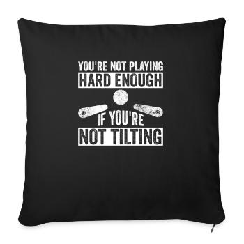 Flipper-design Für Flipperspieler - Sofa pillowcase 17,3'' x 17,3'' (45 x 45 cm) - black - Front