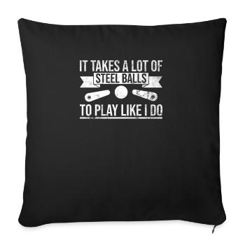 Flipper-spieler-design Für - Sofa pillowcase 17,3'' x 17,3'' (45 x 45 cm) - black - Front