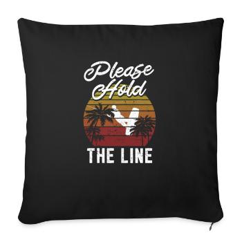 S’il vous plaît garder la ligne wake boat surfing rope - Housse de coussin décorative 45 x 45 cm - noir - Devant