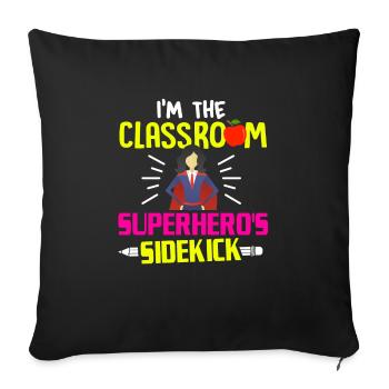 Paraprofessional Teacher Para Educator - Sofa pillowcase 17,3'' x 17,3'' (45 x 45 cm) - black - Front