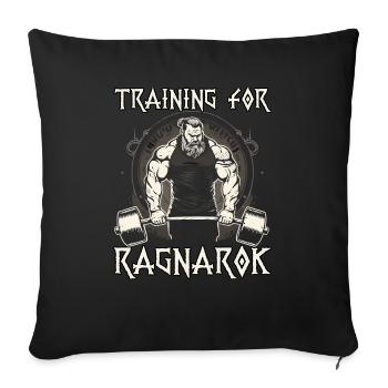 Viking Fitness Motif Northman Warrior Vikings - Housse de coussin décorative 45 x 45 cm - noir - Devant
