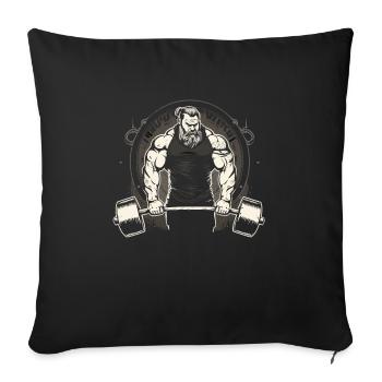 Viking Sports Fan Musculation Fitness Viking - Housse de coussin décorative 45 x 45 cm - noir - Devant