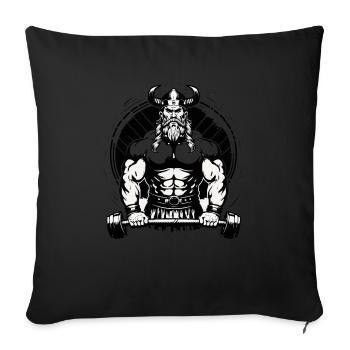 Deadlift Nordmann Athletes Athletes Vikings - Sofa pillowcase 17,3'' x 17,3'' (45 x 45 cm) - black - Front