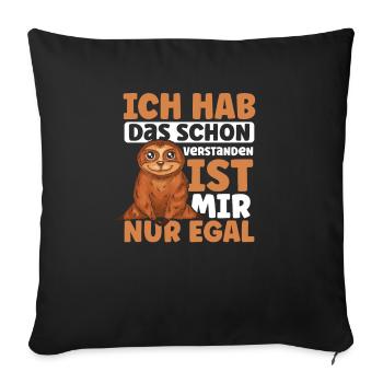 Verstanden Keine Lust Humor - Sofakissenbezug 45 x 45 cm - Schwarz - Vorne