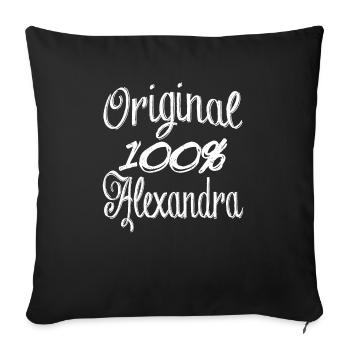 Original 100% Alexandra - Sofa pillowcase 17,3'' x 17,3'' (45 x 45 cm) - black - Front