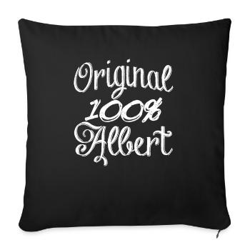 Original 100% Albert - Sofa pillowcase 17,3'' x 17,3'' (45 x 45 cm) - black - Front