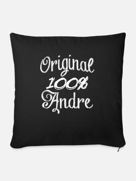 Original 100% Andre - Sofakissenbezug 45 x 45 cm - Schwarz