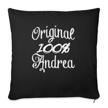 Original 100% Andrea - Sofakissenbezug 45 x 45 cm - Schwarz - Vorne