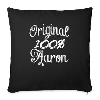 Original 100% Aaron - Sofa pillowcase 17,3'' x 17,3'' (45 x 45 cm) - black - Front