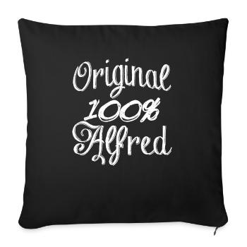 Original 100 % Alfred - Housse de coussin décorative 45 x 45 cm - noir - Devant