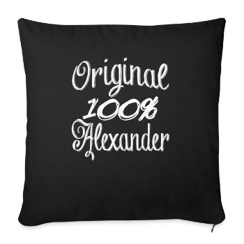 Original 100% Alexander - Sofa pillowcase 17,3'' x 17,3'' (45 x 45 cm) - black - Front