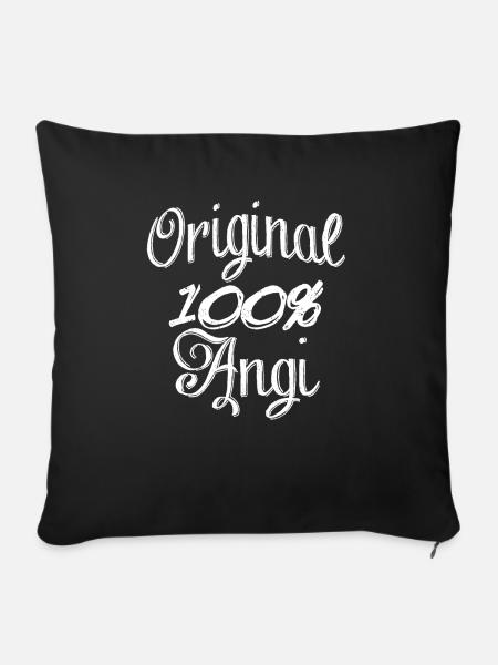 Original 100% Angi - Sofakissenbezug 45 x 45 cm - Schwarz
