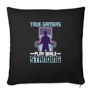 Flipper-flipping-machine-design Für - Sofa pillowcase 17,3'' x 17,3'' (45 x 45 cm) - black - Front