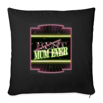 birthday present christmas present - Sofa pillowcase 17,3'' x 17,3'' (45 x 45 cm) - black - Front