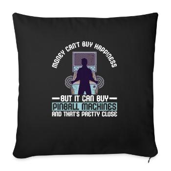 Retro-flipper-spieldesign Für - Sofa pillowcase 17,3'' x 17,3'' (45 x 45 cm) - black - Front