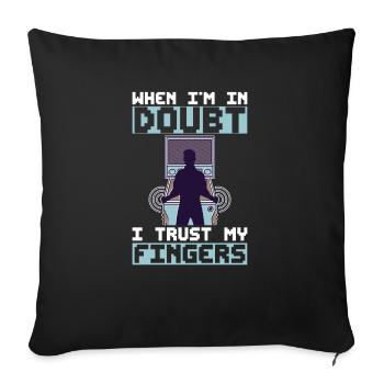 Spiel-flipping-maschinen-design Für - Housse de coussin décorative 45 x 45 cm - noir - Devant