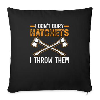 Axe Throwing Hatchet Thrower Axe Throw Lumberjack - Sofa pillowcase 17,3'' x 17,3'' (45 x 45 cm) - black - Front