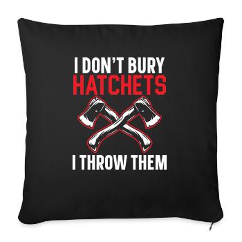 Axe Throwing Hatchet Thrower Axe Throw Lumberjack - Sofa pillowcase 17,3'' x 17,3'' (45 x 45 cm) - black - Front