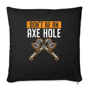 Axt werfen Beil Werfer Axt Wurf Holzfäller - Sofakissenbezug 45 x 45 cm - Schwarz - Vorne
