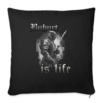 Dark Buhurt Knight Competition Tournament Warrior - Sofa pillowcase 17,3'' x 17,3'' (45 x 45 cm) - black - Front