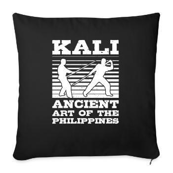 Kali Art ancien des Philippines - Housse de coussin décorative 45 x 45 cm - noir - Devant