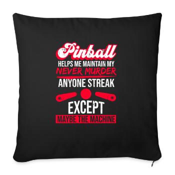 Retro-flipper-spiel-design Für Flipperspieler Und - Sofa pillowcase 17,3'' x 17,3'' (45 x 45 cm) - black - Front