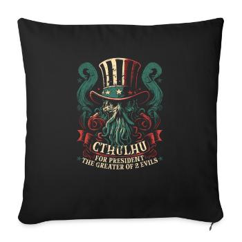 Cthulhu For President, Election 2024 Cosmic Horror - Sofa pillowcase 17,3'' x 17,3'' (45 x 45 cm) - black - Front
