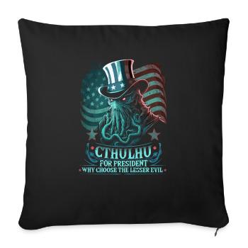 Cthulhu For President, Election 2024 Cosmic Horror - Sofa pillowcase 17,3'' x 17,3'' (45 x 45 cm) - black - Front
