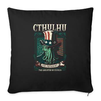 Cthulhu For President, Election 2024 Cosmic Horror - Sofa pillowcase 17,3'' x 17,3'' (45 x 45 cm) - black - Front