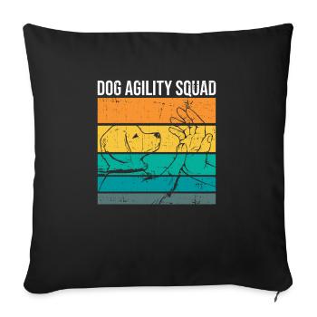 Hunde-agility-trainingsdesign Für - Housse de coussin décorative 45 x 45 cm - noir - Devant