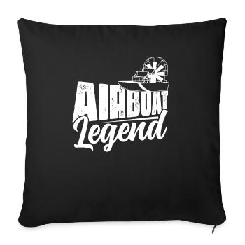 Airboat Legend Propeller Swamp Air Boat Hydroplane - Sofakissenbezug 45 x 45 cm - Schwarz - Vorne