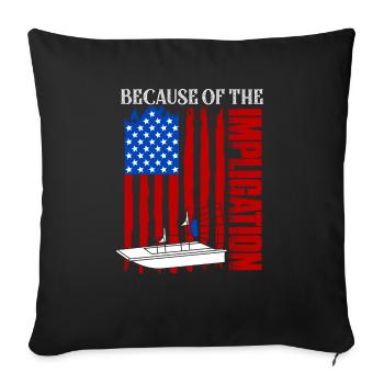 En raison de l’implication Airboat Air Boat Propel - Housse de coussin décorative 45 x 45 cm - noir - Devant