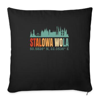Pologne Stalowa Wola Skyline - Housse de coussin décorative 45 x 45 cm - noir - Devant