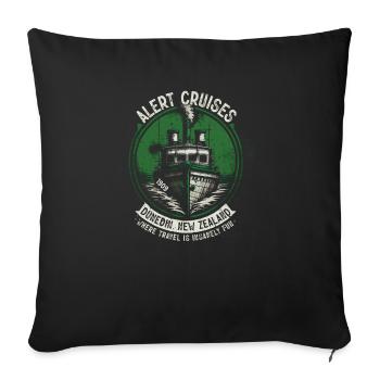 Cthulhu Ship Alert Cruises, Cosmic Horror Cthulhu - Sofa pillowcase 17,3'' x 17,3'' (45 x 45 cm) - black - Front