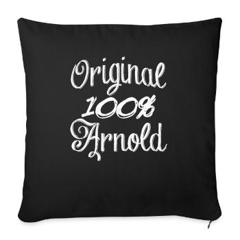 Original 100% Arnold - Sofakissenbezug 45 x 45 cm - Schwarz - Vorne