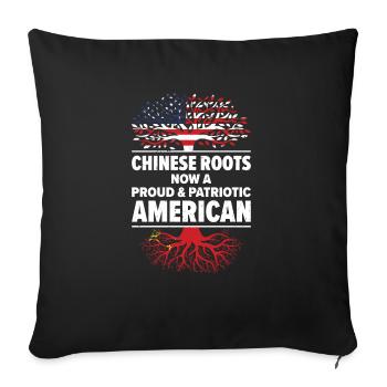 Geboren Chinesisch China Amerikanisch USA - Sofakissenbezug 45 x 45 cm - Schwarz - Vorne