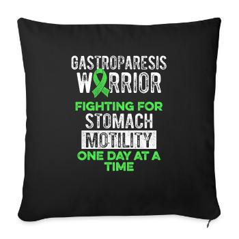 Gastroparesis Awareness Warrior Survivor - Sofakissenbezug 45 x 45 cm - Schwarz - Vorne
