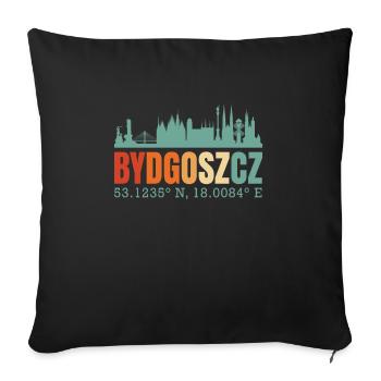 Pologne Bydgoszcz Skyline - Housse de coussin décorative 45 x 45 cm - noir - Devant