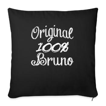 Original 100% Bruno - Housse de coussin décorative 45 x 45 cm - noir - Devant